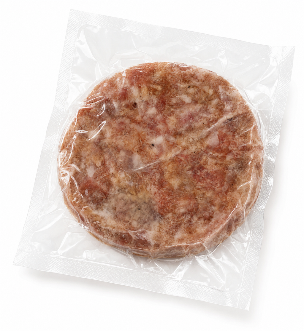 CARNE MOLIDA DE CERDO SAN PEDREÑO MOLDEADA IDEAL PARA HAMBURGUESA  150g X 4 UND
